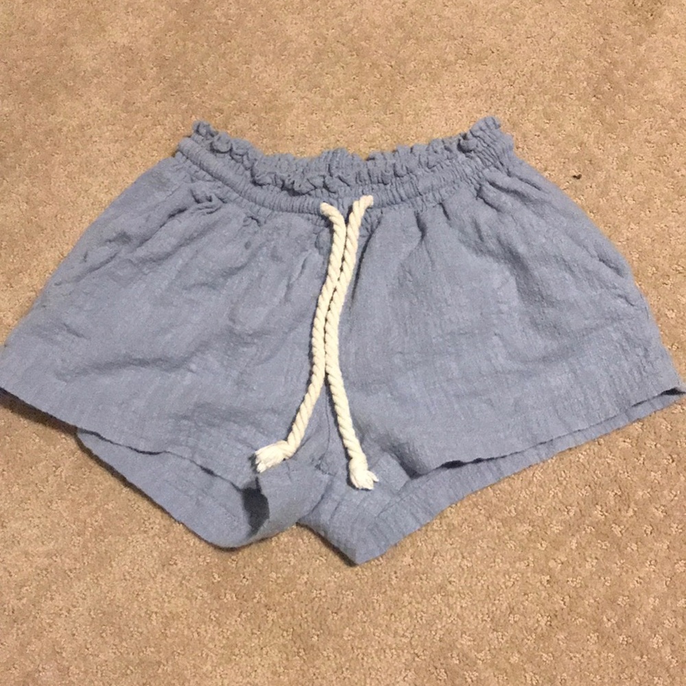 Washed out Blue White rope shorts